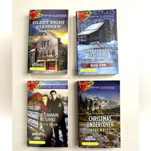 Love Inspired Suspense Christmas lot of 4 paperback.All Larger Print! X-…